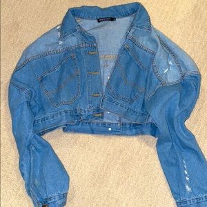 Denim cropped jacket